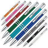 notrash2003 9er Set Metallkugelschreiber farbenfroh bunt gemischt Kugelschreiber Schreibgerät M