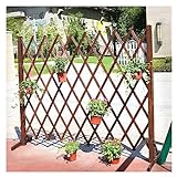 GOCHUSX Expandable Wood Garden Zaun, Screen Fence Divider, Freistehend Erweiternde Patio Zaun Panels Für Home Garden Dekorative (Farbe : Braun, Größe : 100x67cm(LxH))
