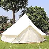 HMLTD Outdoor-Zelte, wasserdicht, Glamping für Camping und gelegentliche Campingausflüge und Festivals mit der Familie und menschlicher Unterschlupf zum Wohnen oder für die Freizeit (weiß, 3 m)