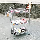 CONGRUI Malerei-Aufbewahrung, Werkzeughalter, Staffelei, Ständer, Kunstbedarf, Staffelei, Wagen, 44,2 x 23,2 x 76,6