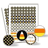 AmandaCreation Süßigkeiten-Corn-Sticker, für Halloween-Party, Kuss, 300 Stück, 1,9 cm, für Schokoladentropfen, Küsse von AmandaCreation, ideal für Gastgeschenke, Umschlagdichtungen und Geschenktü