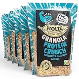 Holie Foods Knuspermüsli 'Protein Crunch' 6x350g | Protein Knusper Granola Haselnüsse, Mandeln & Samen Crunchy Müsli | Eiweiß Cornflakes ohne Zucker Knusper Müsli | Crunch M