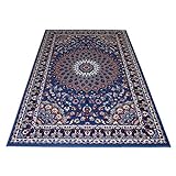 WEBTAPPETI billige Teppich mit persischen Design Klassisch Teppich hellblau ROYAL Shiraz 2082-LIGHT Blue 140x210