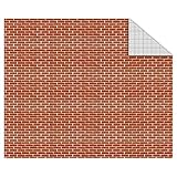 Ursus 11404603F - Fotokarton für Modellbau und Papier-Häuser, Ziegelsteine, DIN A4, 300 g/qm, 10 Blatt, beidseitig bedrucktes Bastel-Papier, Motiv-Karton aus Frischzellulose für Papier-Kunstwerk