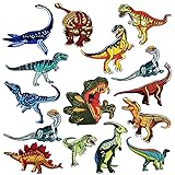 14 Stück Dinosaurier-Aufnäher zum Aufbügeln, niedliche Tiere, bestickte Flicken, Cartoon-Dinosaurier, zum Aufnähen, Applikationen für Kleidung, Jeans, Hut, Hemd, Pullover, Dek