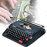 Vintage Schreibmaschine Modell,Elektrische Schreibmaschine mit Korrektur,Tragbare Retro manuelle Schreibmaschine,für Notizen oder Briefe oder kreatives Schreiben,literarisches,Black